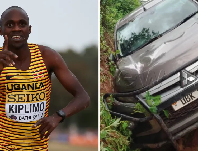 Jacob Kiplimo survives nasty accident